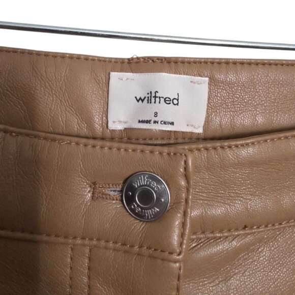 Wilfred Melina Faux Leather Cropped Straight Leg Pants 8 - Picture 5 of 14